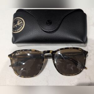 Ray-Ban Tortoise Sunglasses with Black Case